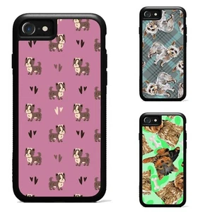 cute Yorkshire terrier pattern Tough Cover For Apple iPhone SE 11 12 13 14 15 16 - Picture 1 of 25