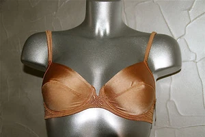 bra soutien gorge à armatures chair luxueux satin AUBADE 85 C val 115€ - Picture 1 of 3