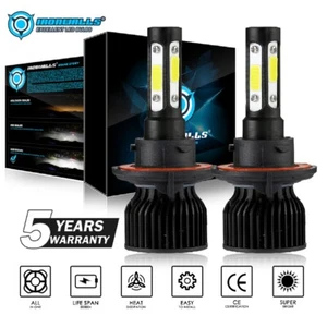 4-sides H13 9008 LED Headlight Bulbs Kit 1500000LM Hi/Lo Beam 6500K Super Bright - Picture 1 of 12