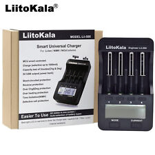 LiitoKala Lii-500 4-Slots LCD Display Smart Liion Battery Charger Only USA B3N9