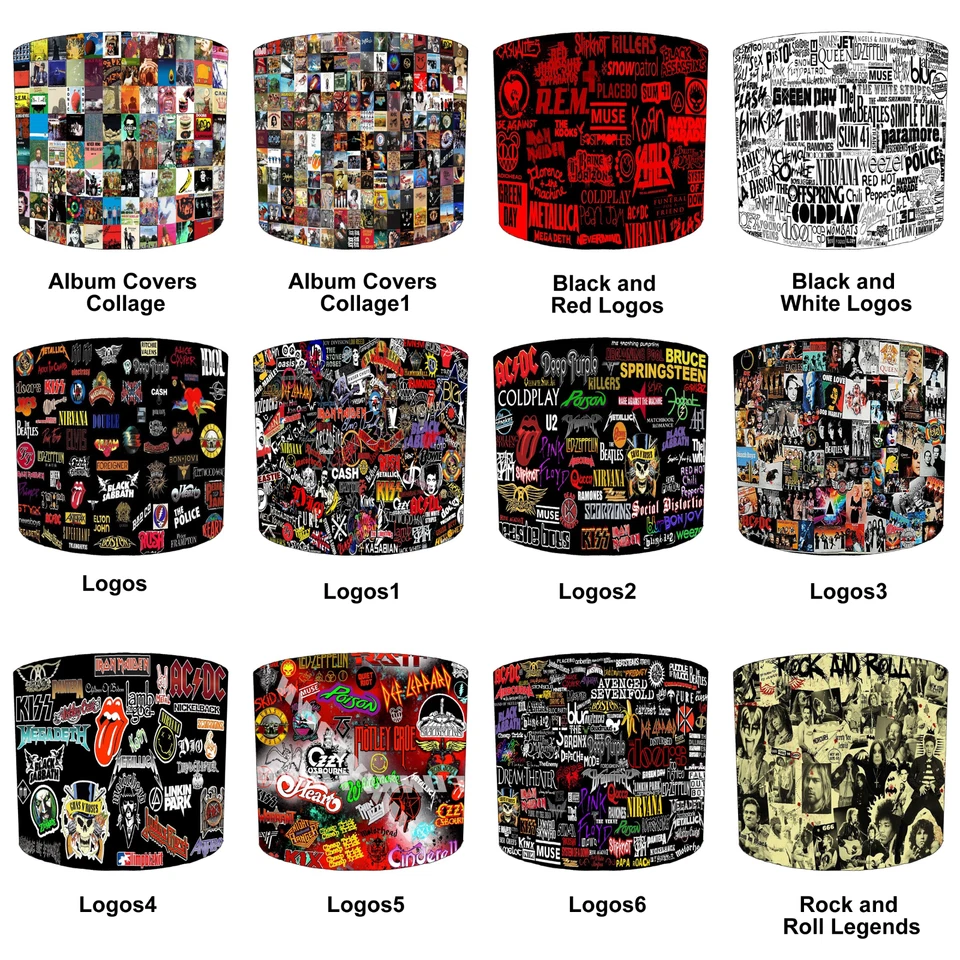 Famosas bandas de rock pantallas lámparas de mesa pantallas luces de techo y pantallas colgantes. Foto 1 de 1