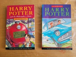 Harry Potter And The Philosophers Stone AND Chamber Of Secrets By J K Rowling - Picture 1 of 8