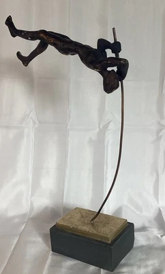 Bronze Art Sculpture Home Decoration Decorative Statues Pole Vaulter - Image 1 of 4