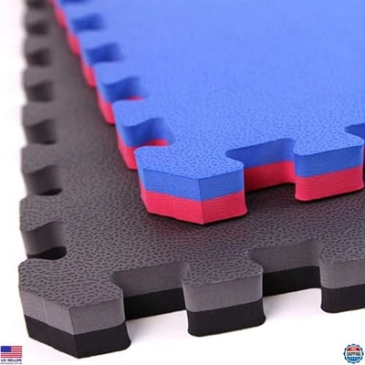 FlooringInc 1" Thick Reversible Foam Tiles - Interlocking Mats for Yoga & Gym - Image 1 of 4