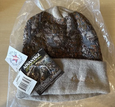 Cabelas Bill Jordan's Advantage Timber Camo Knitted Hunting Beanie Hat NEW USA - Image 1 of 4