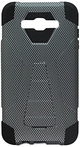 "Funda híbrida GSA hexagonal con soporte para Samsung Galaxy J7 2015 - Carbono/Negro" Foto 1 de 1
