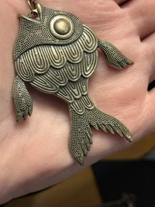 Vintage Fish Pendant Necklace - Picture 1 of 5