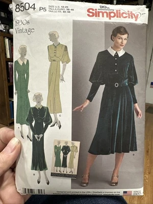 Simplicity 1930’s Vintage 8504 P5 - Image 1 of 2