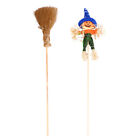  2 Pcs Halloween Scarecrow Witch Decorations Outdoor Costumes Accessory Straw