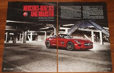 MERCEDES BENZ SLS AMG ROADSTER MAGAZINE ARTICLE PRINT AD ROAD & TRACK 563-BHP - Image 1 of 3