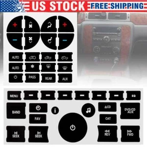 A/C Button Repair Kit Window Switch Decals Sticker For GMC Yukon Chevy 2007-2014 - Picture 1 of 12