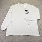 NEW Izod Saltwater Big And Tall Size 3XL Mens Graphic T Shirt Long Sleeve Beige