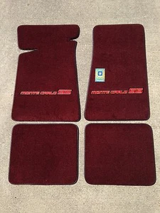 Carpeted Floor Mats - Small Red Monte Carlo SS on Maroon Mats - Picture 1 of 1