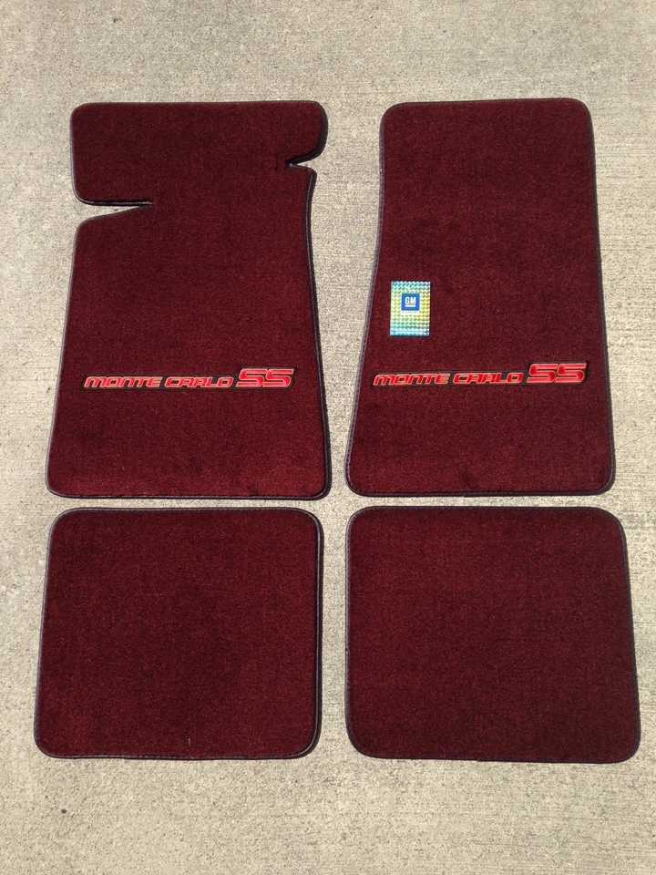 Carpeted Floor Mats - Small Red Monte Carlo SS on Maroon Mats - Image 1 of 1