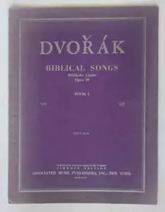 Vintage Dvorak: Biblical Songs, Book 1  High/Low American Issue of Simrock Ed - Picture 1 of 3