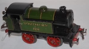 HORNBY O GAUGE CLOCKWORK M3 TANK LOCO IN GREEN SR LIVERY - Picture 1 of 10