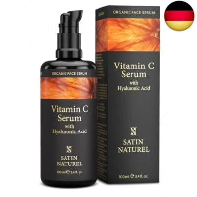 SATINNATUREL Vitamin C Serum Gesicht 100 ml - Vitamin C hochdosiert auf Bio Aloe Vera Basis