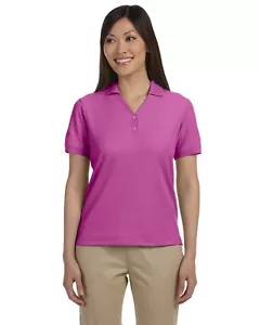 Devon & Jones Women's Pima Short Sleeve Y Collar Polo Sport Shirt S-3XL D100W - Picture 1 of 64