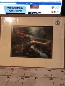 Bridge of Faith The Garden of Promise III by  Thomas Kinkade Lithogragh Avon COA - Picture 1 of 3