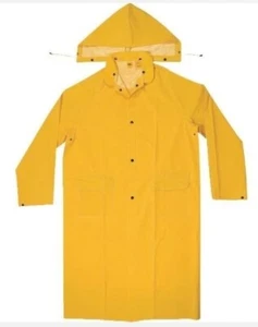 Large Yellow Mens 2-Piece Full Length PVC Raincoat R105L, CLC Work Gear, NWT. - Picture 1 of 2