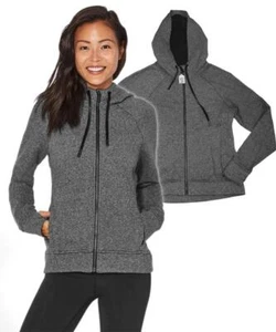 LULULEMON Womens Black WARM FOR WINTER ZIP HOODIE JACKET Thumbholes sz 10 - Picture 1 of 7