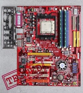 Socket 939 MSI K8N SLI H Nvidia nForce4 SLI MoBo with CPU,RAM & I/O Shield - Picture 1 of 16
