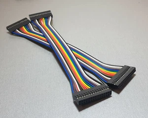 2PCS A2541H-2x15P 2.54MM Pitch 30P Double Head 26AWG 20CM DUPONT LINE - Picture 1 of 5