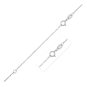 Cadena Caja Doble Extensible en Oro Blanco 14k (0,51 mm) - Imagen 1 de 4