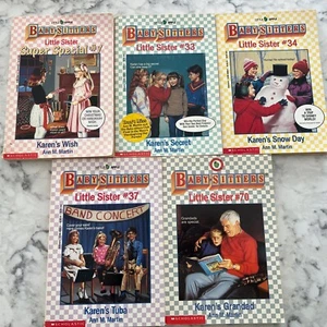 Babysitters Little Sister Books By Ann Martin #1, 33 34 37 & 70 Babysitters Club - Picture 1 of 10