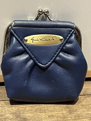 Cartera Gloria Vanderbilt Petite Change azul con etiqueta en el interior 3,5 pulgadas Foto 1 de 4