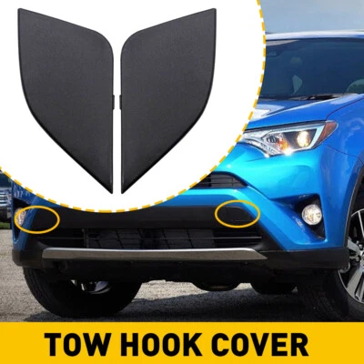 Front Bumper Tow Hook Eye Cover Cap Fits Toyota RAV4 2016 2017 2018 Left Right - Image 1 of 4