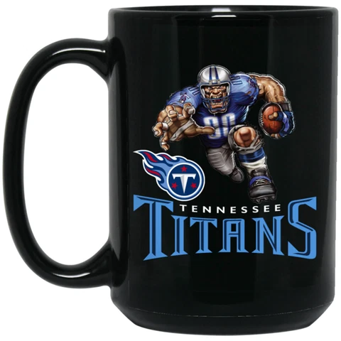 Tennessee Titans Logo Player Black 15 oz Ceramic Coffee Mug Cup Cover