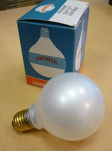 Lindner Glühlampe E27 G80 25W PERLMUTT Globelampe Miniglobe ø80mm - Bild 1 von 6