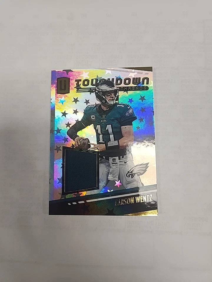 2019 Panini Unparalleled #TT-CW Carson Wentz Touchdown Threads Astral #/150 - Image 1 of 2