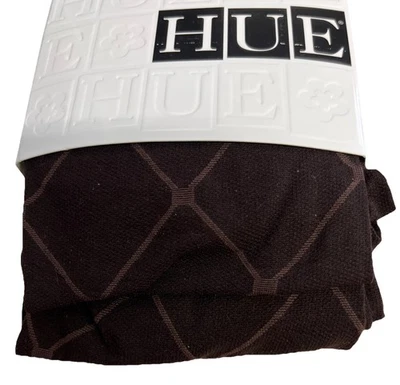 HUE Birdseye Diamond Tights with CT  S/M  Espresso Brown  Elegant & Comfortable - Image 1 of 4