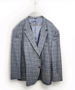 Oak Hill DXL Men's Sport Coat Blazer Jacket Blue Striped Big 5XL 62R 64R Single - Picture 1 of 23