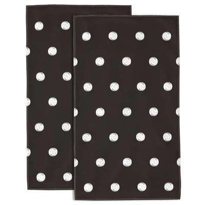 Hand Towels Set of 2 Black and White Dots Hand Towels for Bathroom Soft Absor... - Image 1 of 4