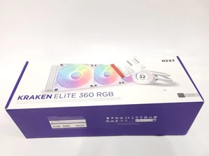 NZXT Kraken Elite 360mm RGB CPU Liquid Cooler w/ 2.36" LCD Display- Pre-owned 32 - Afbeelding 1 van 6