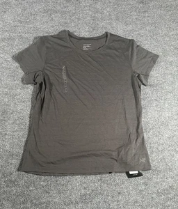 NEW Arcteryx Women's Taema Crew Short Sleeve Black Heather Medium SS NWT - Picture 1 of 9