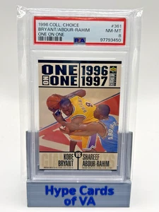 KOBE BRYANT / ABDUR-RAHIM 1996 Collectors Choice One on One PSA NM-MT 8 #361 - Picture 1 of 2