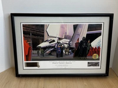 STAR WARS: ROTJ DARTH VADER'S ARRIVAL SIGNED RALPH MCQUARRIE LITHOGRAPH NUMBERED - Image 1 of 4