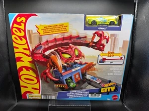Hot Wheels City Scorpion Flex Attack Track Set con 1 Coche Incluido 80cm Flexible - Imagen 1 de 9