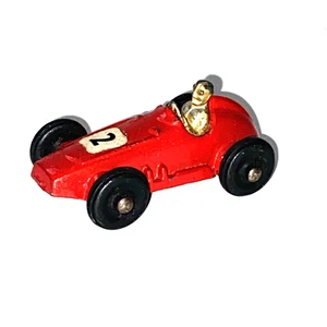 Coche de carreras vintage de metal Barclay Indy rojo #2 con conductor - Imagen 1 de 7