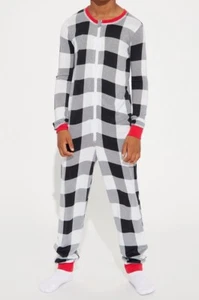 Ande Holiday Kid's PJ Jumpsuit Black/White Size XXS NWT - Picture 1 of 8