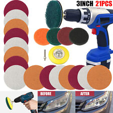 21X 3" Car Headlight Lens Restoration Repair Kit Polishing Cleaner Cleaning Tool