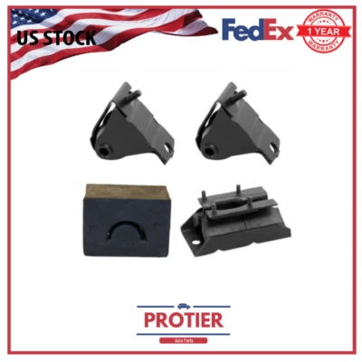 Juego de 4 piezas de montaje de motor y transmisión para 87-99 Jeep Cherokee/Comanche/Wagoneer 4,0 L Foto 1 de 3