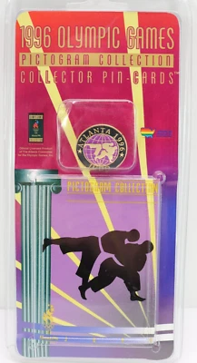 Colección de pictogramas de los Juegos Olímpicos 1996 prendedores en tarjeta sellada judo Foto 1 de 4