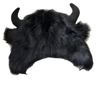 Costume Bison with warm plush fluffy fur hat   Size adult XL - Image 1 of 4