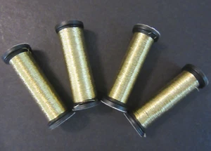 4 Kreinik Balger Metallics #002C GOLD CORD Embroidery Thread 50M lot - Picture 1 of 5
