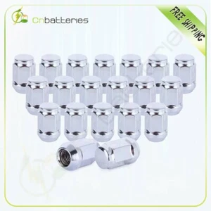 20 Bulge Acorn 12x1.5 Chrome 1.395'' Tall Lug Nut For Ford Honda Mazda RX-7 RX-8 - Picture 1 of 8